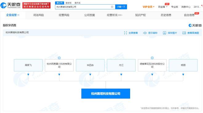 网易雷火投资成立黑塔科技，深耕动漫游戏与数字创意软件开发